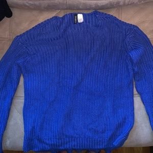 ELECTRIC BLUE, KNIT SWEATER